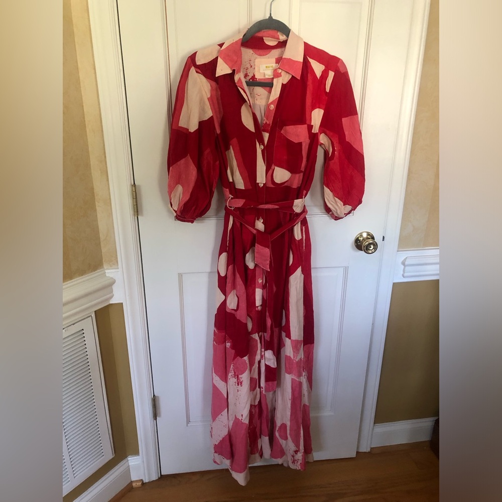 Anthropologie The Mona linen shirt dress by Maeve - Picture 4 of 7